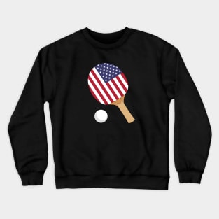 USA Flag Table Tennis Crewneck Sweatshirt